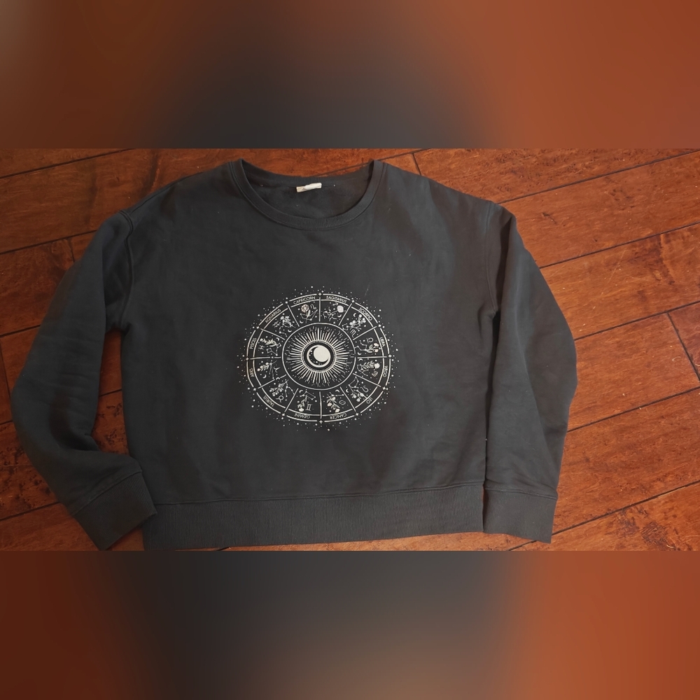 Pact Sz S Black Zodiac Shirt Organic Cotton